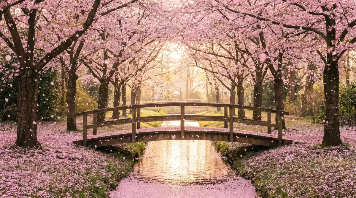樱花桥畔 - 全球银行1000强 唯美风景